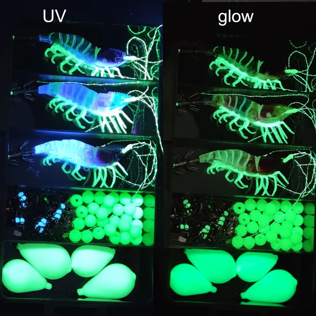 Señuelos Egi luminosos para calamar con cuerpo realista de camarón - imagen 4