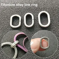 Hebilla titanio gris para llavero EDC, herramienta de exterior