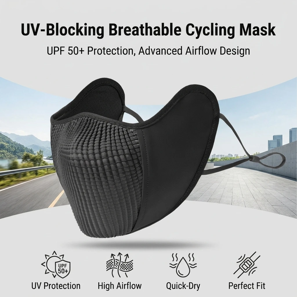 Máscara de protección solar transpirable UV resistente ciclismo - imagen 5