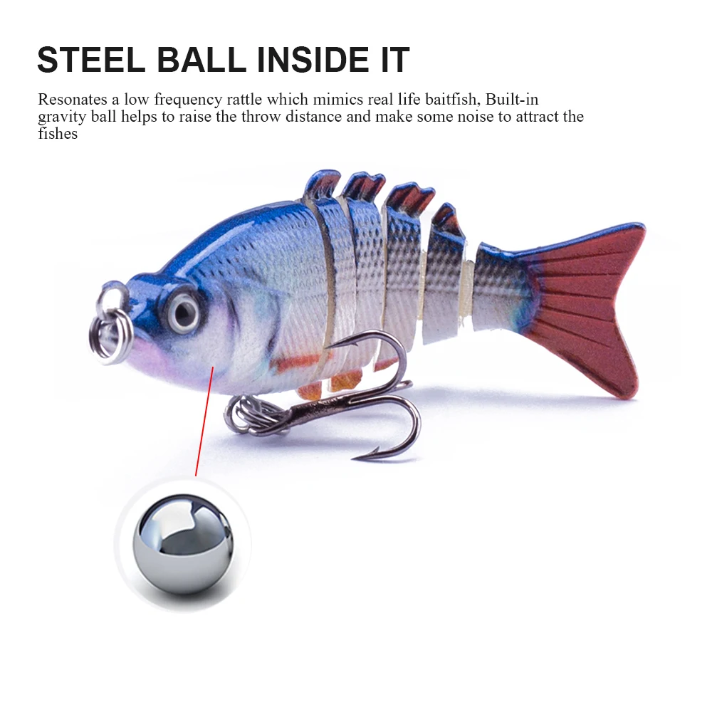 Hanlin-Mini señuelo multiarticulado crankbait biónico para lucio - imagen 5