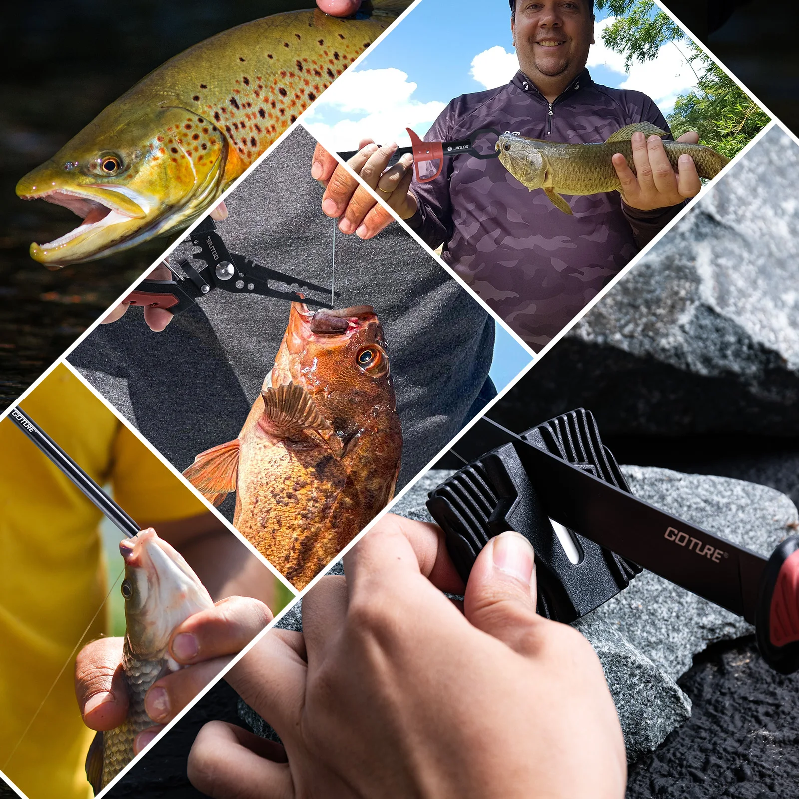 Alicates de pesca Goture de acero inoxidable – Herramienta profesional con clip - imagen 4