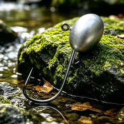 PROBEROS Anzuelos Jig Head Ovalados con Púas para Vinilo