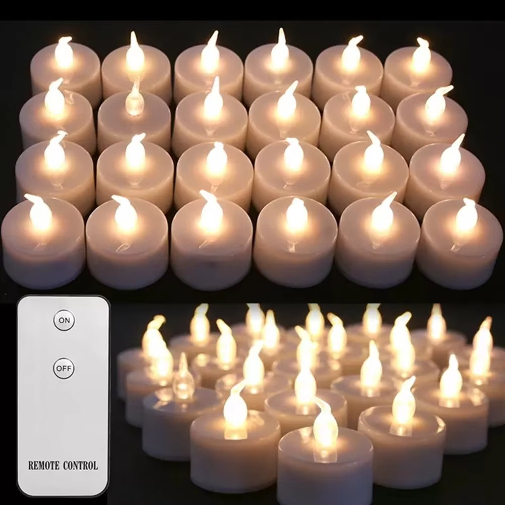 Velas LED parpadeantes con batería - Decoración para hogar y boda