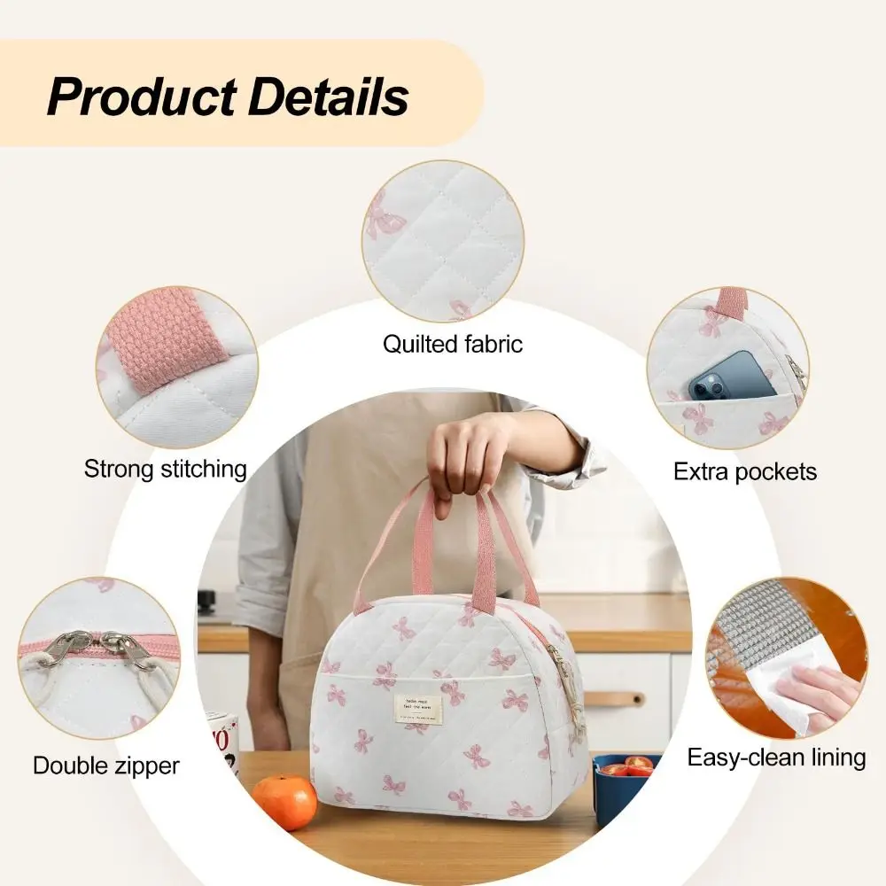 Diseño elegante de lazo en bolsa aislante térmica