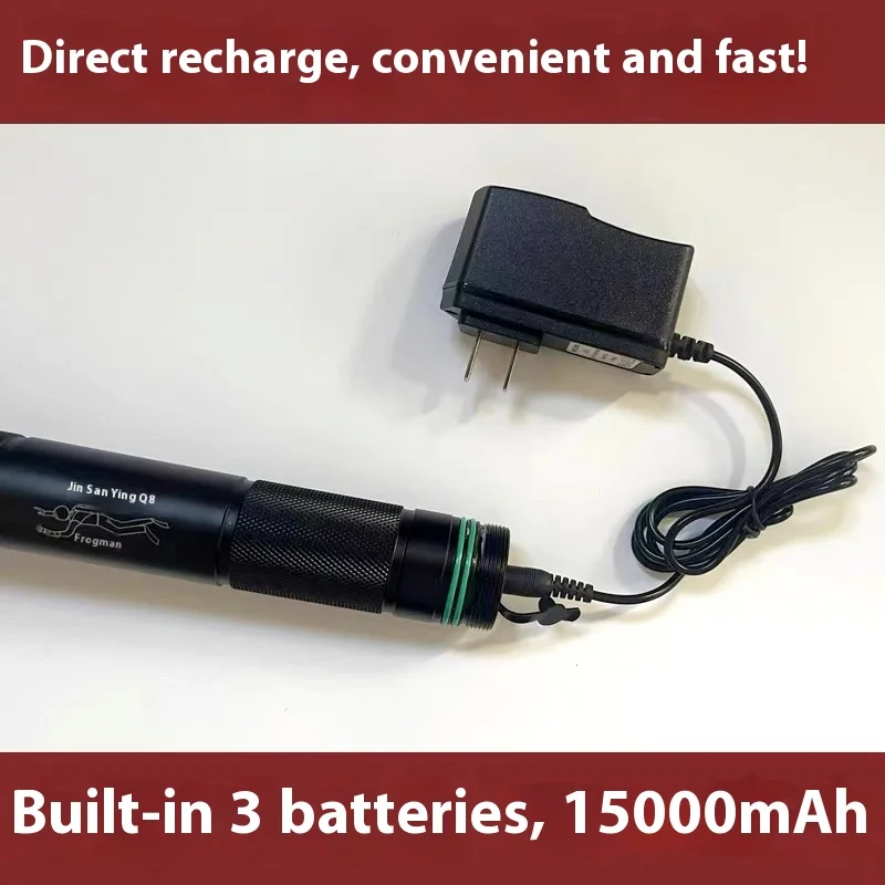 Linterna de buceo LED de largo alcance, impermeable y potente - imagen 2