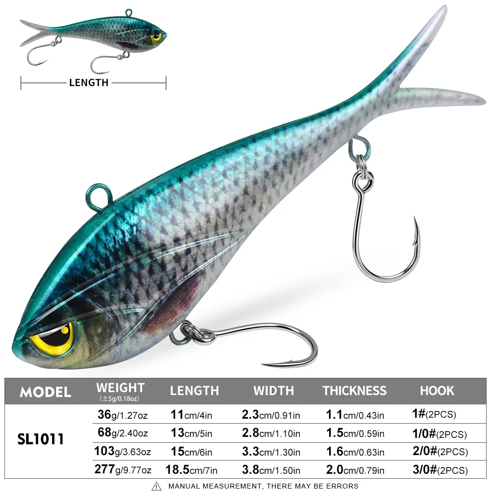 Sunlure Wobbler hundible de cola dividida para lubina en agua salada - imagen 2