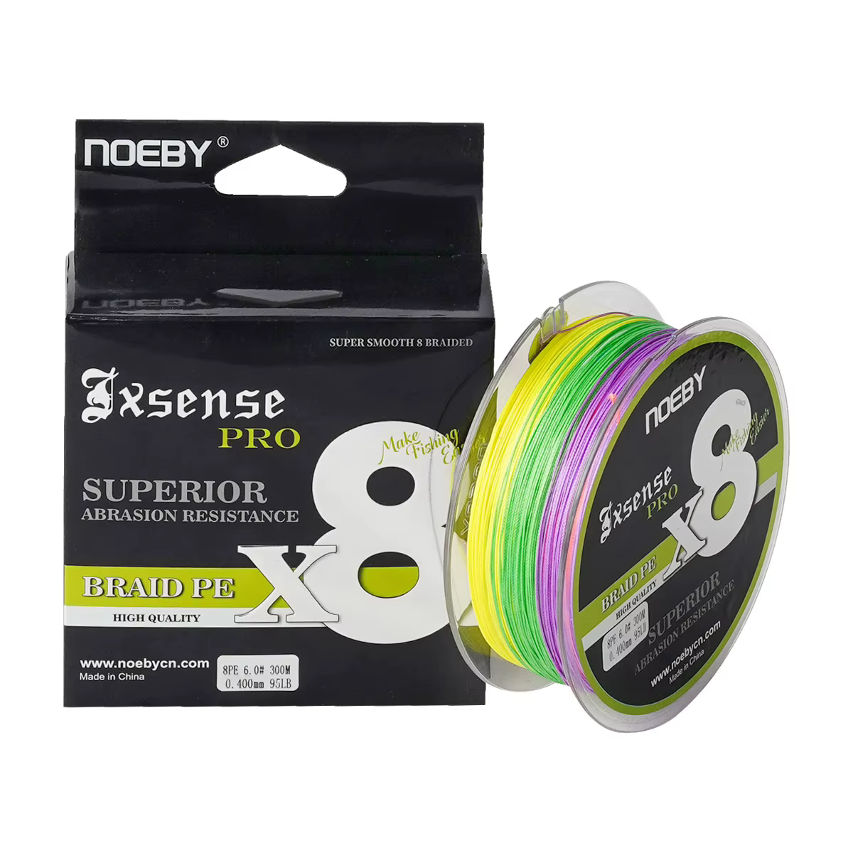 Línea trenzada Noeby Upgrade X8 verde fluorescente
