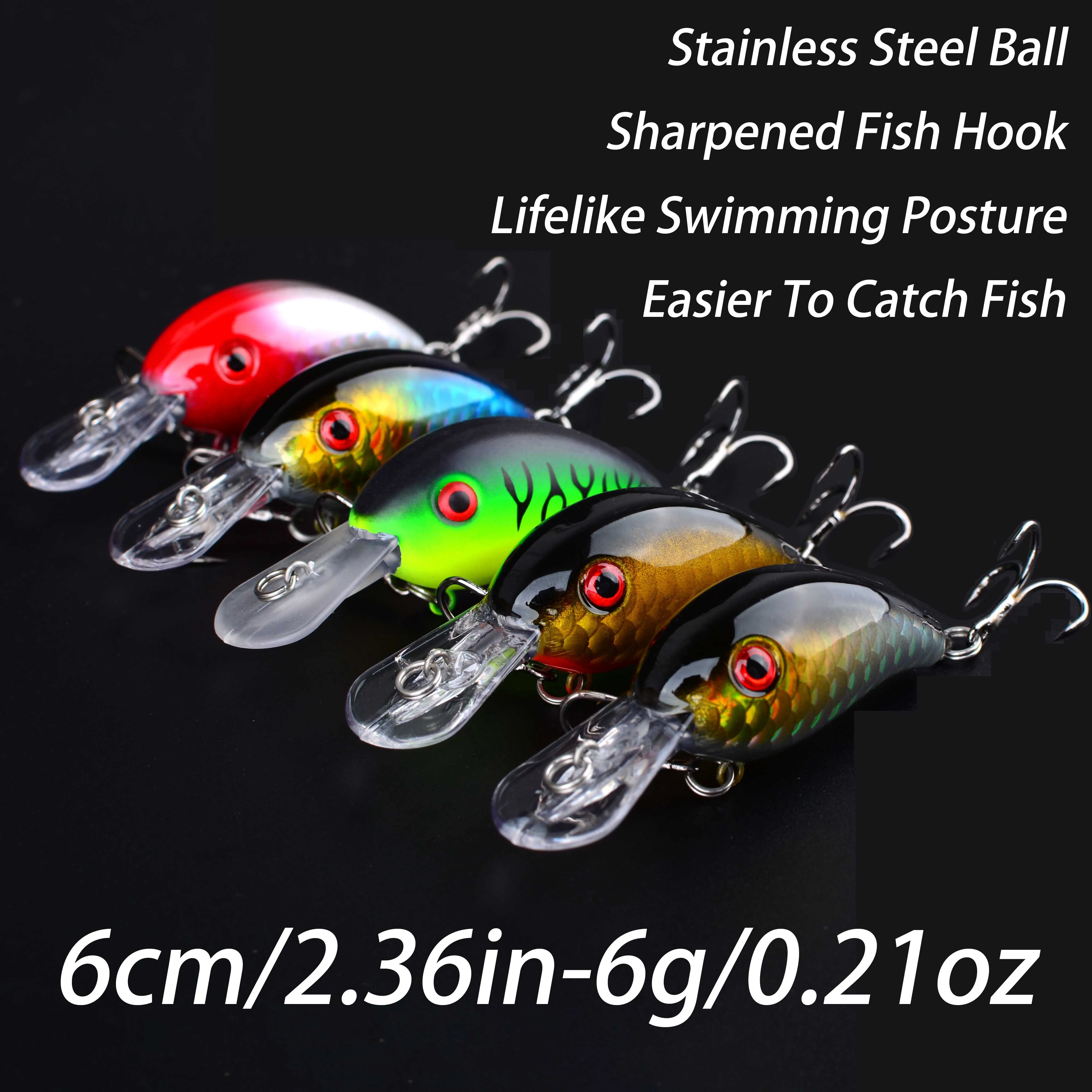 Vista lateral del crankbait hundible