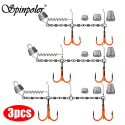 Rig Stinger Triple UV Spinpoler Flame – Señuelo blando para jigging