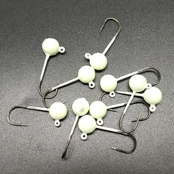 Micro anzuelo jig head bola luminosa para vinilo