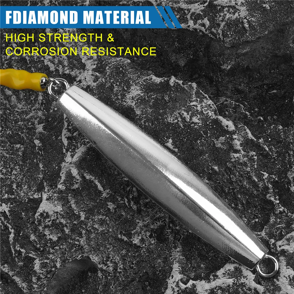 Jig de Diamante con cola tubular para lubina – pesca marina - imagen 4