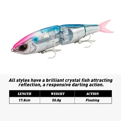 Señuelo Swimbait Flash para lubina y lucio cuerpo duro