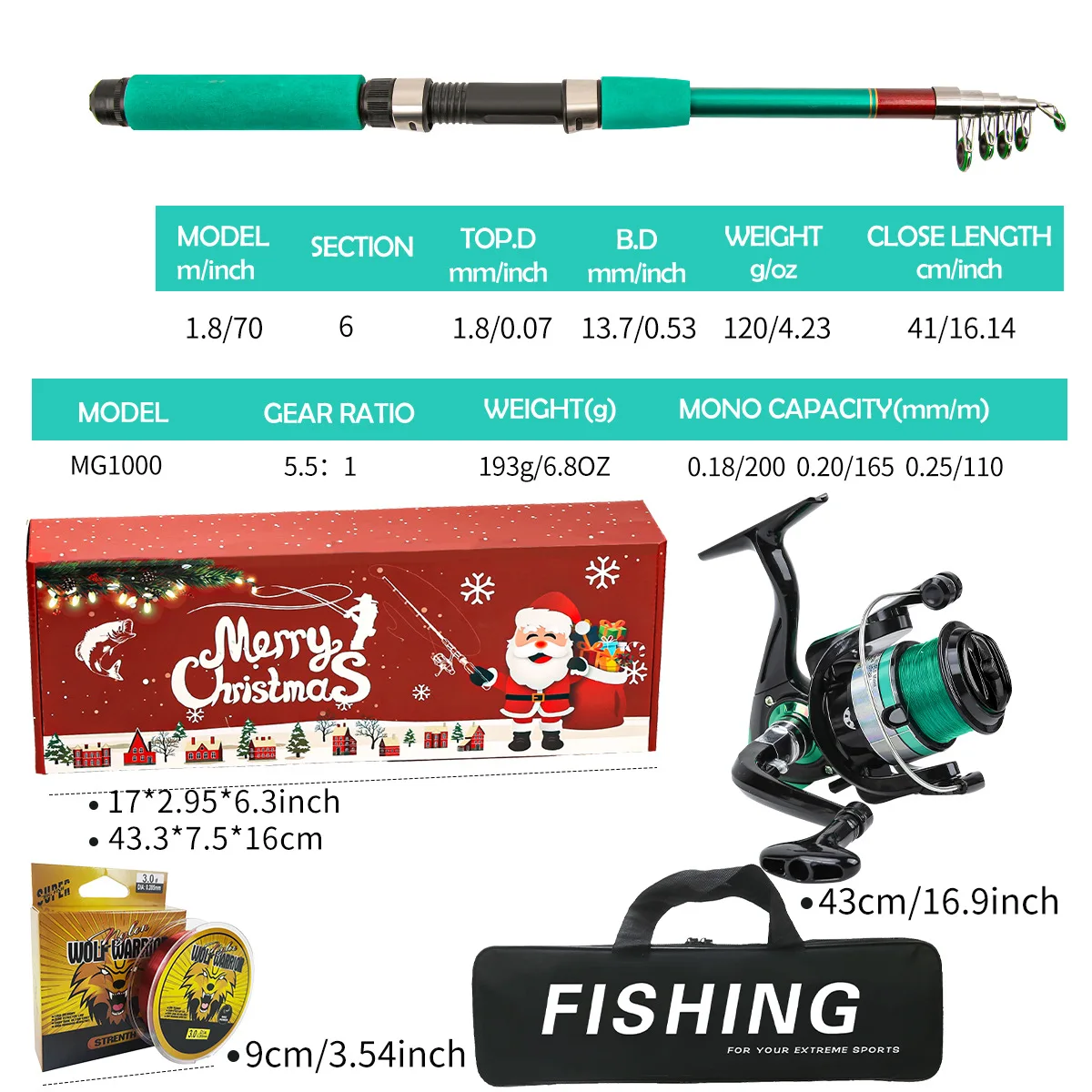 Combo de pesca marítima de larga distancia