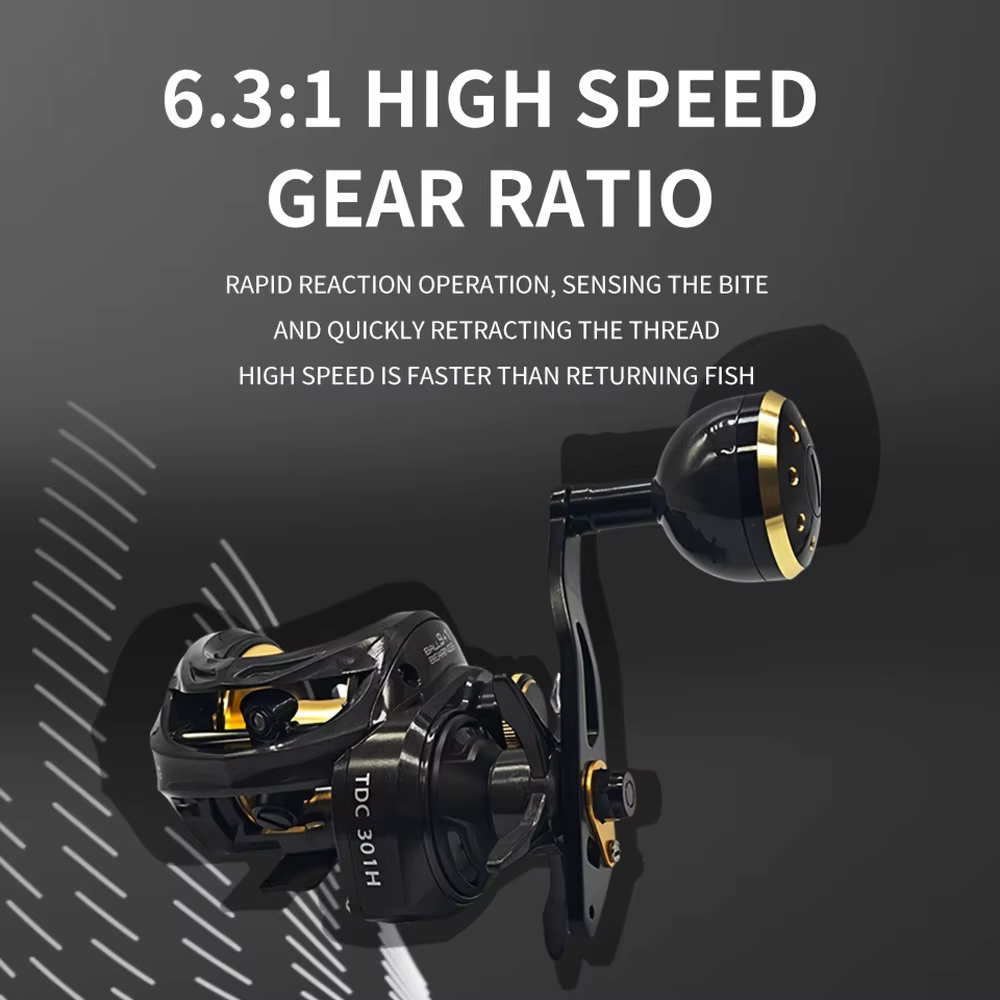 Carrete Baitcaster Power TDC300 Cuerpo Carbono 6+1 BB - imagen 5