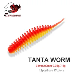 ESFISHING Tanta cebo de gusano para pesca en hielo – señuelo vinilo