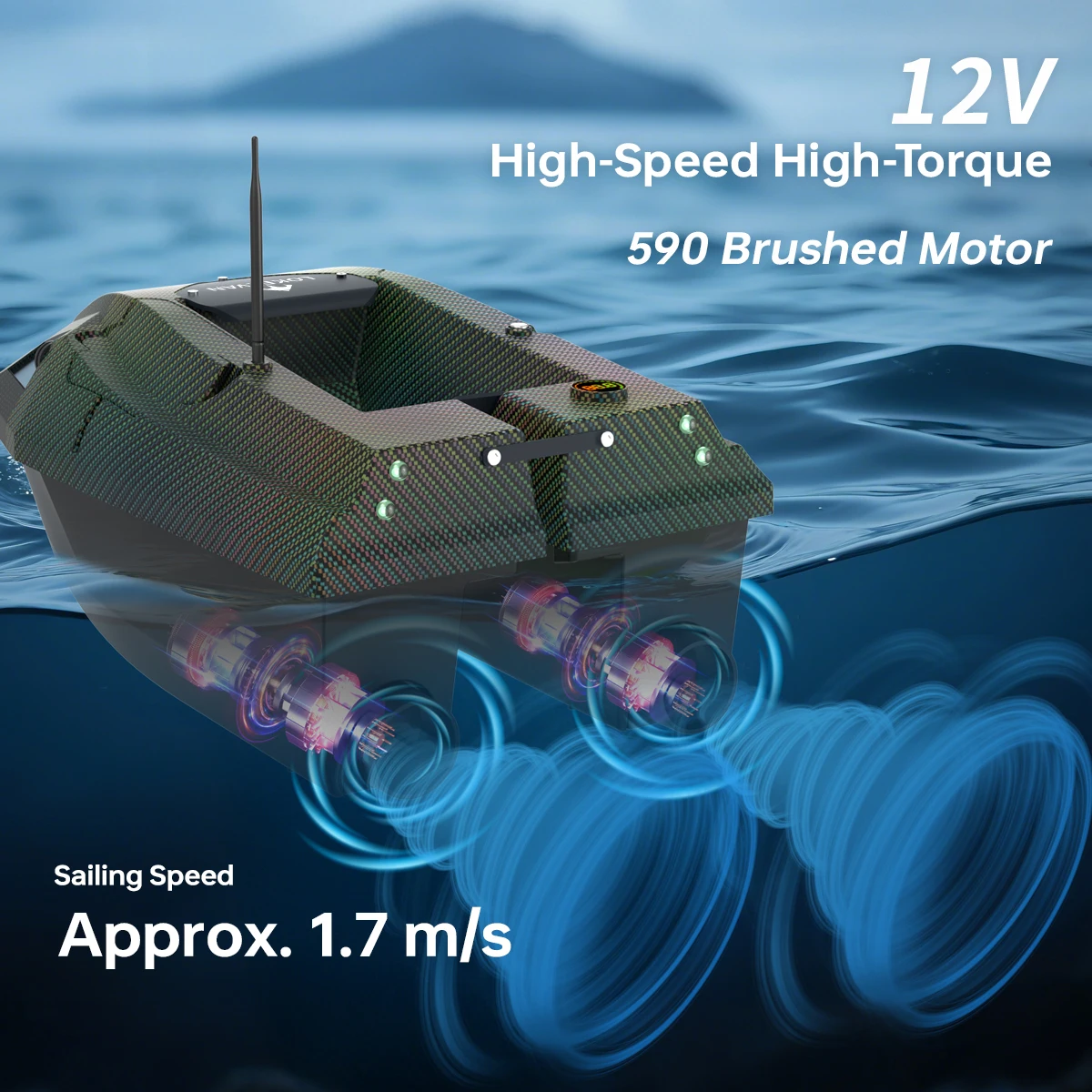 Barco cebador teledirigido con GPS y sonar para carpfishing - imagen 4