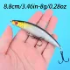Crankbait Minnow flotante con ojos 3D y láser para lubina y lucio - imagen 3