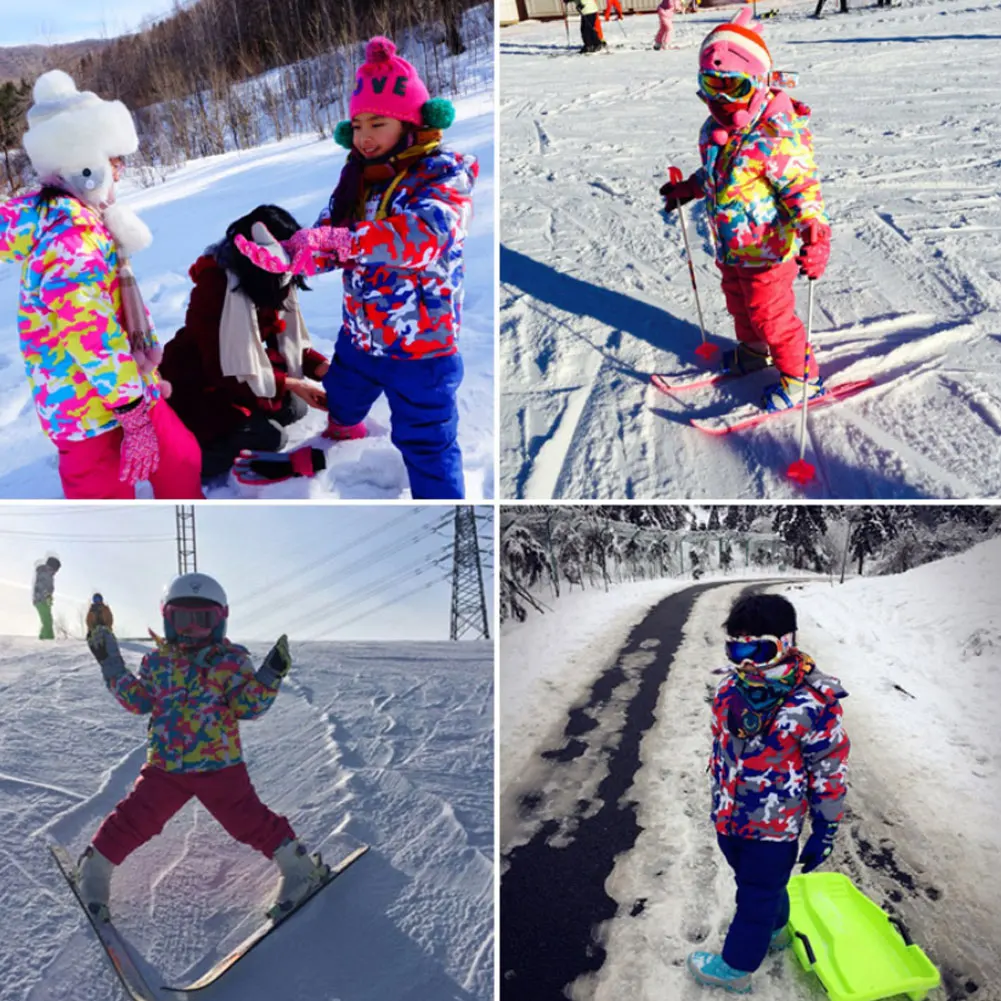 Traje de nieve infantil impermeable a prueba de viento con capucha - imagen 2