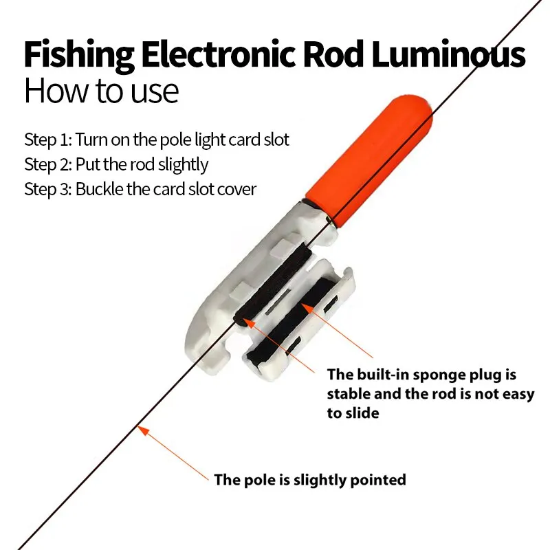 Barra luminosa LED impermeable extraíble para pesca nocturna de roca - imagen 5