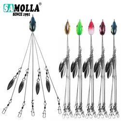 Señuelo giratorio con lentejuelas para pesca de lubina