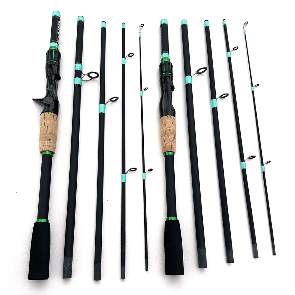 GHOTDA Caña de Surfcasting en carbono con secciones ligeras, portátil