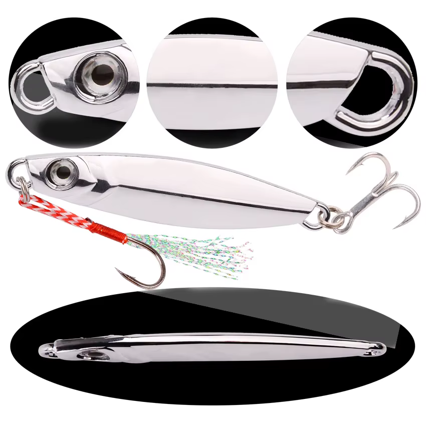Señuelo VIB ojos 3D galvanizado en plata para lubina y caballa - imagen 2