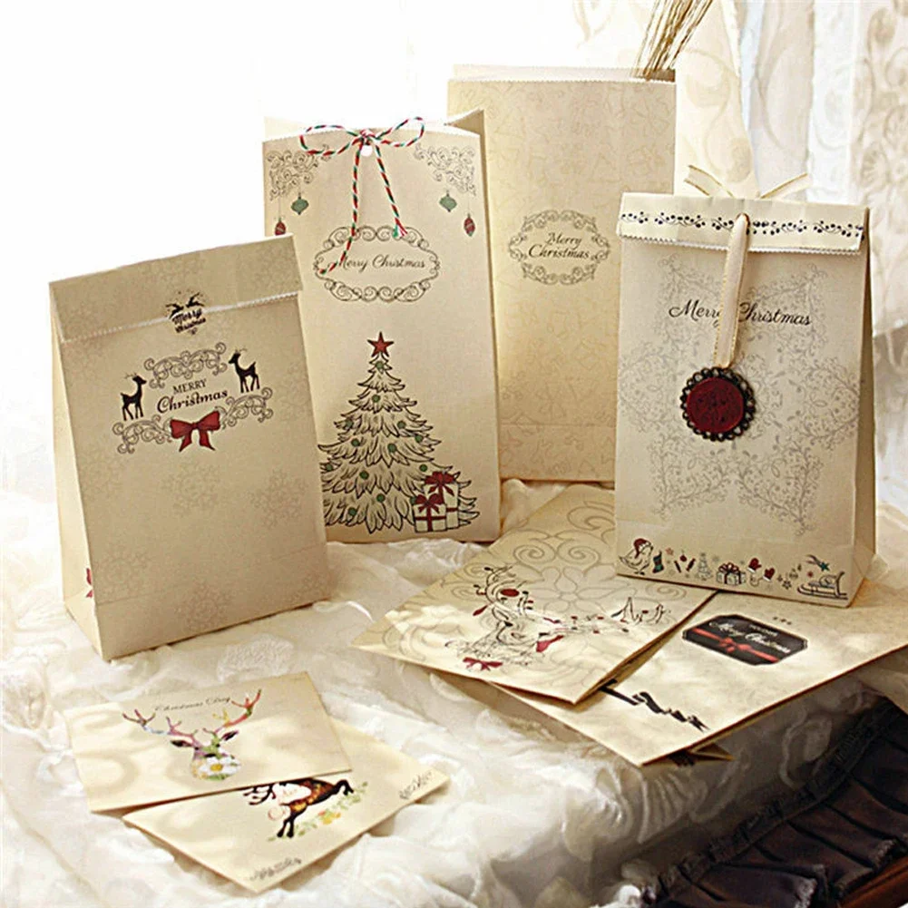 Detalle decoración bolsa kraft vintage
