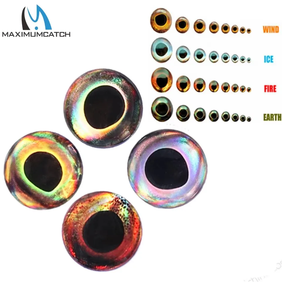Ojos de resina realistas MAXCATCH para atado de moscas DIY