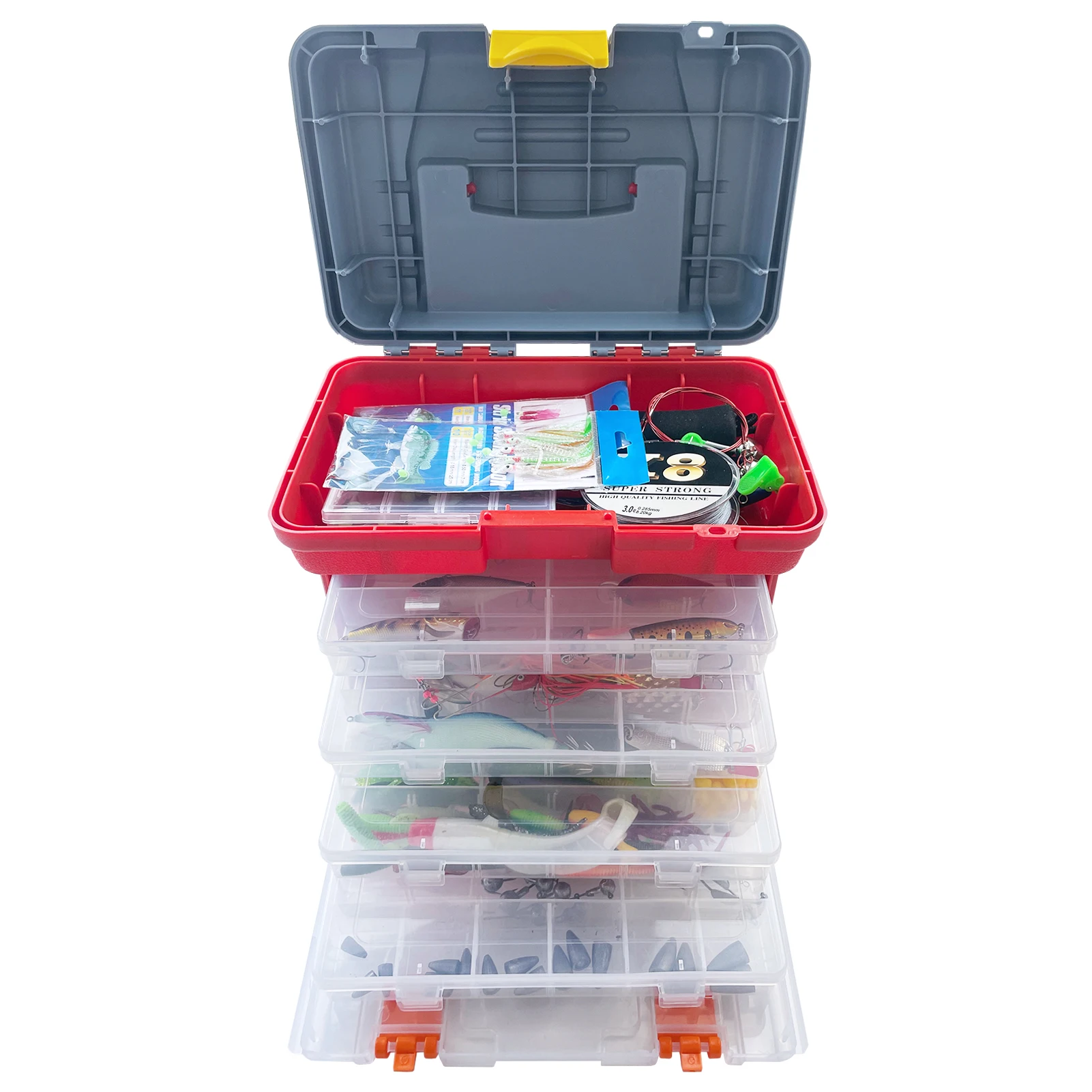 Caja de pesca multiestancias GRATIS FISHER con aparejos, plomos y anzuelos - imagen 3