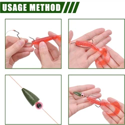 Aparejos Texas con pesas antideslizantes para pesca de fondo