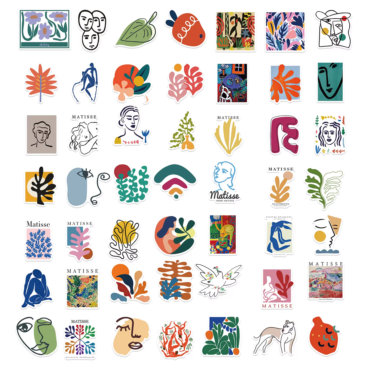 Pegatinas de pesca impermeables Matisse – Vinilo abstracto - imagen 3