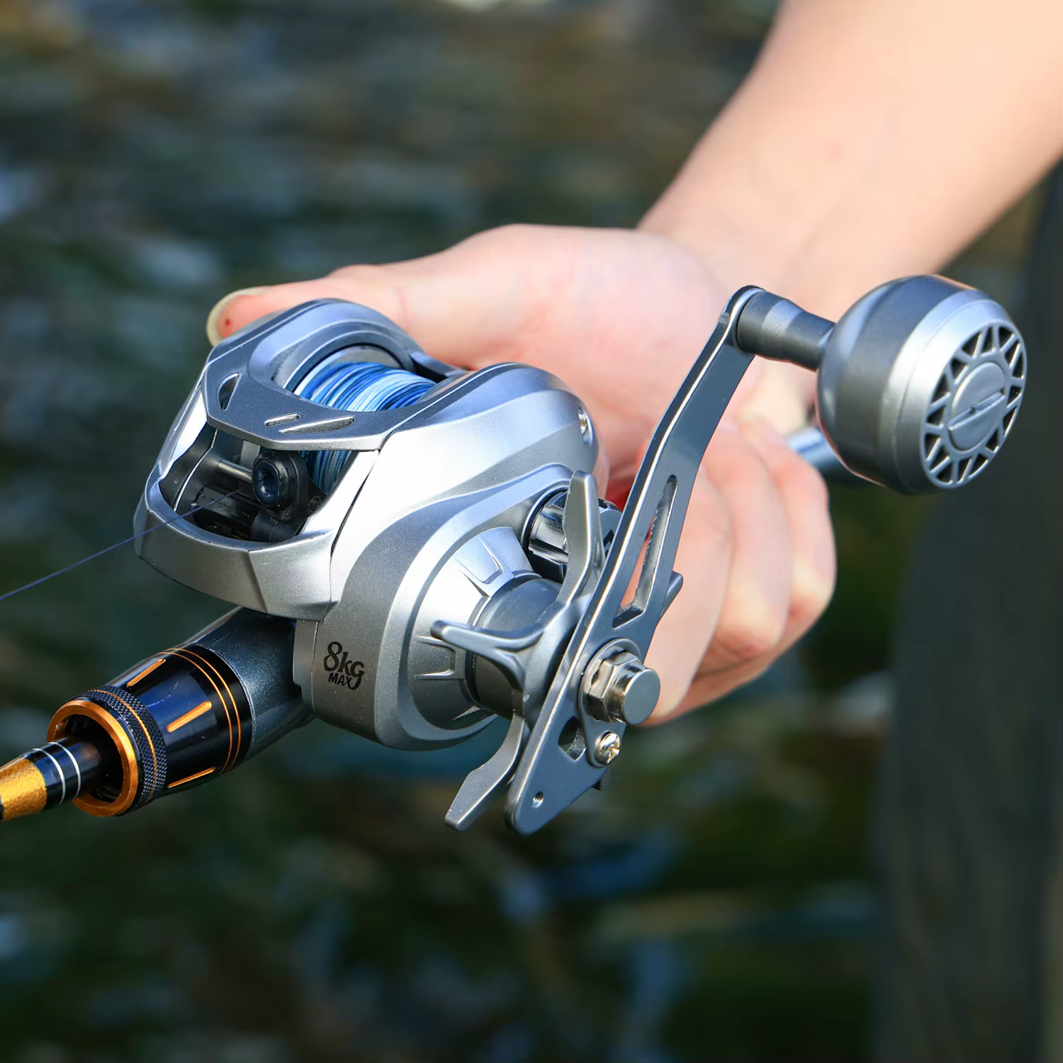 Carrete Baitcasting Sougayilang con freno magnético y aluminio - imagen 2