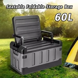 Caja de pesca plegable grande – asiento camping y almacenamiento