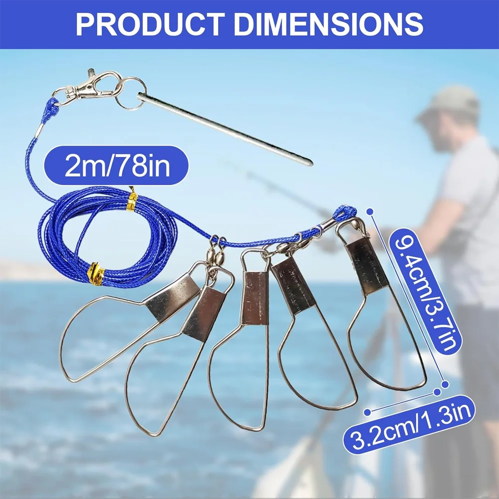 Cuerda para sujetar peces VIKINGAR con cierres giratorios - imagen 4