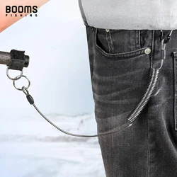 Booms Fishing T01 Cordón espiral con mosquetón para caña de pesca