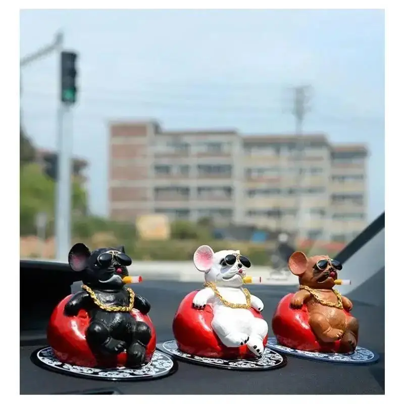 Adorno de coche Bulldog adorable para salpicadero - imagen 4
