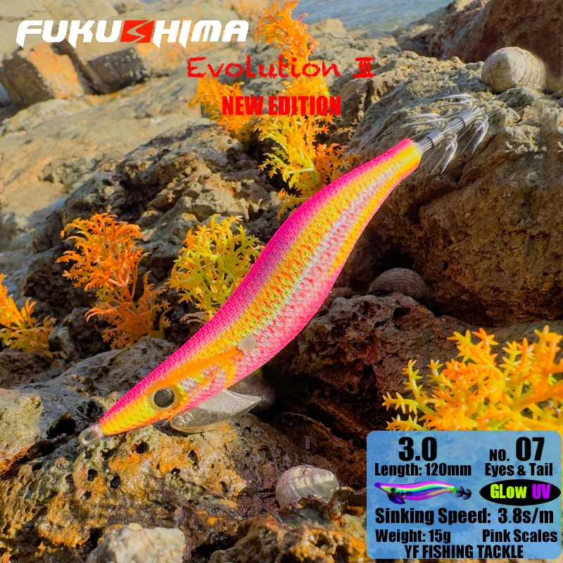 Fukushima III Egi lumínico UV para calamar, señuelo - imagen 5