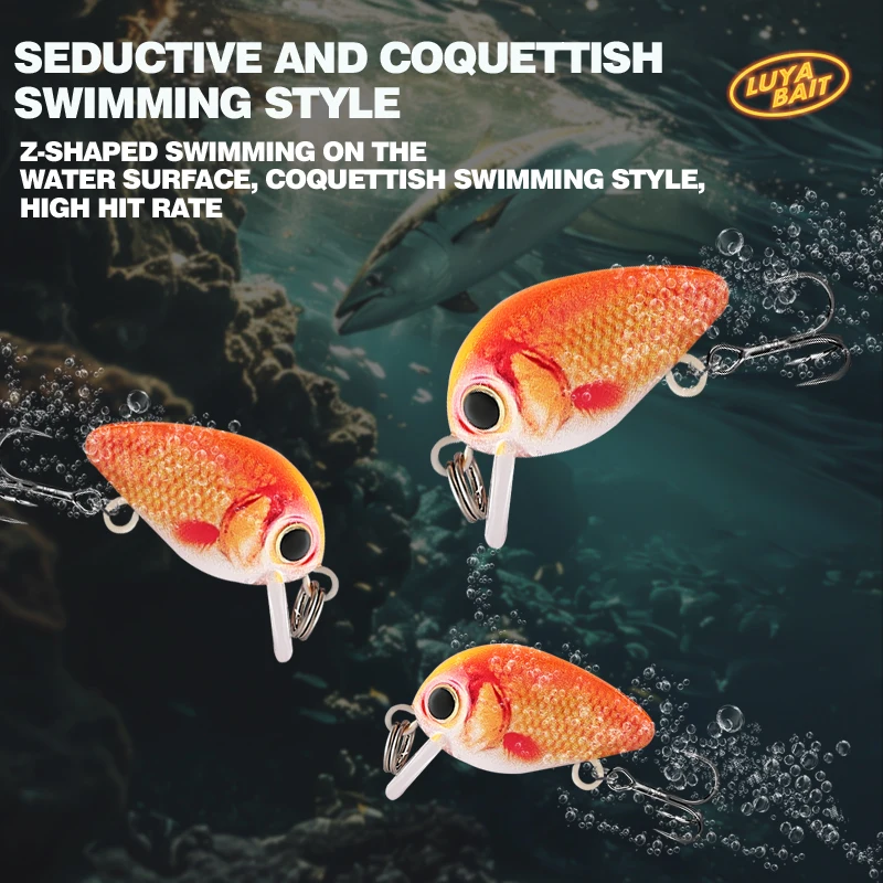 TAIYU Micro Minnow Crankbait señuelo para lubina y trucha de río - imagen 5