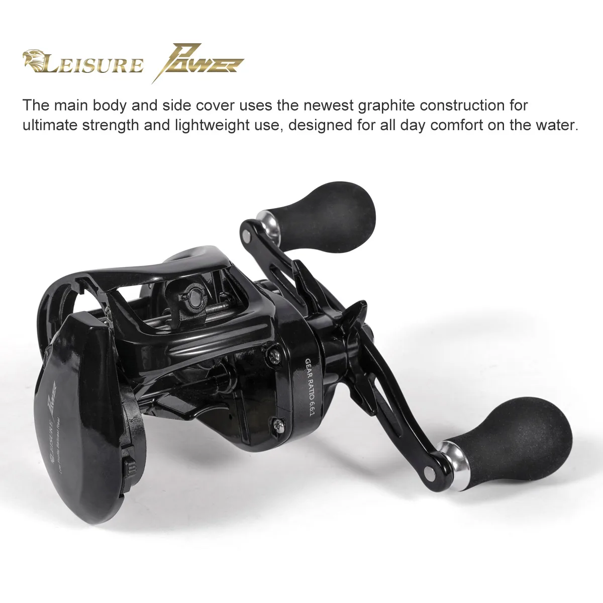 Carrete Lanzadera Noeby-Predator 6.6:1 – Perfil bajo aluminio 13 kg arrastre