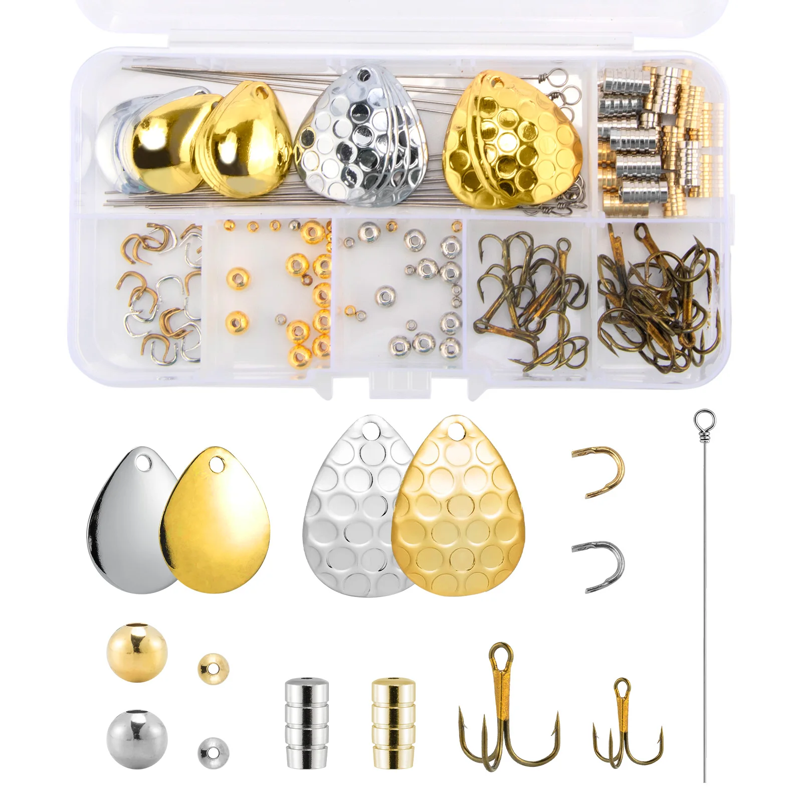 Kit de fabricación de señuelos Spinnerbait y wobbler para trucha