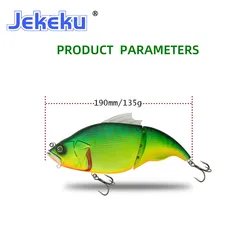 JEKEKU Wobbler SwimShad Glide flotante VIB para lucio y trucha