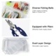 Kit de pesca JSFUN con señuelos blandos y duros, alicates