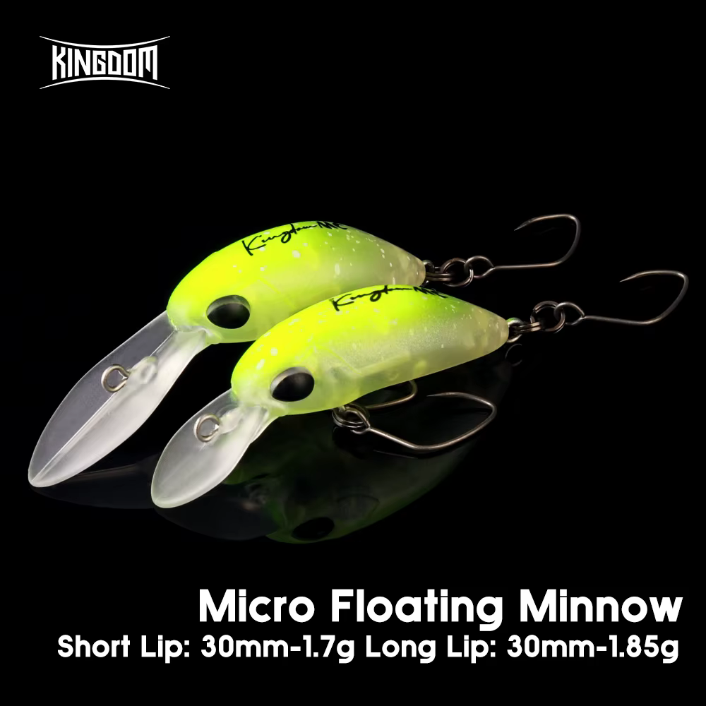 Kingdom Mini Minnow wobbler flotante para pesca de trucha y lucio