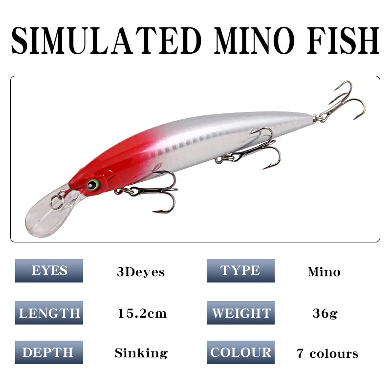 Señuelo Jerkbait hundido Minow equilibrado por gravedad