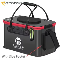 Cubo para peces vivos de EVA plegable con asas de transporte