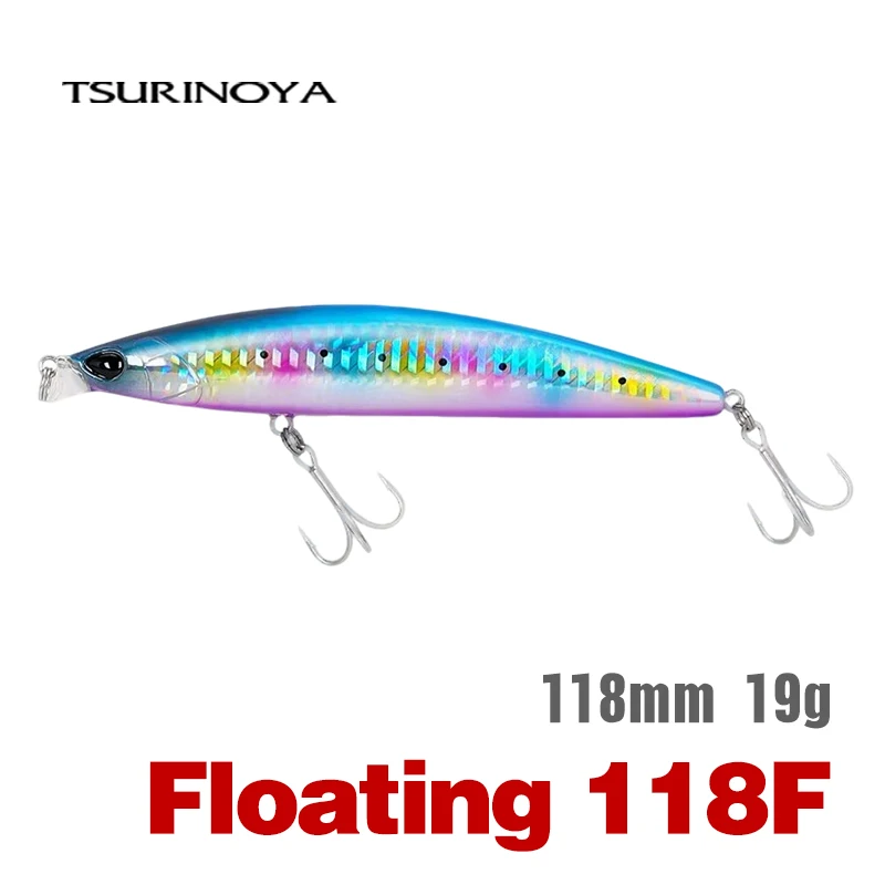 TSURINOYA 118F Minnow – Señuelo flotante 118mm 19g lubina costera - imagen 5