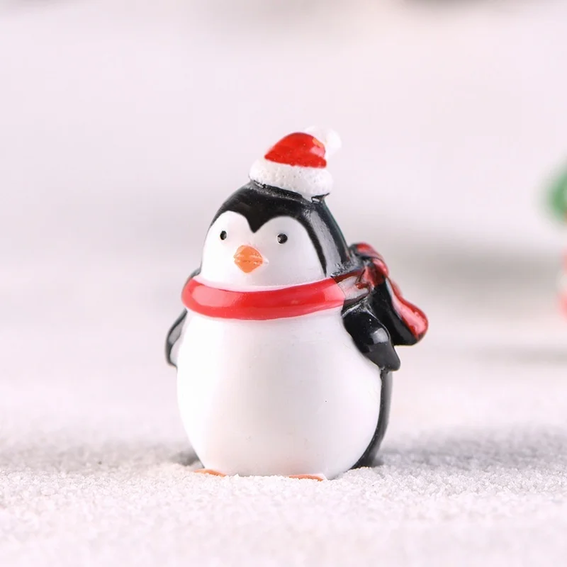 Pingüinos de resina para bonsái y jardín decoración náutica navideña - imagen 3