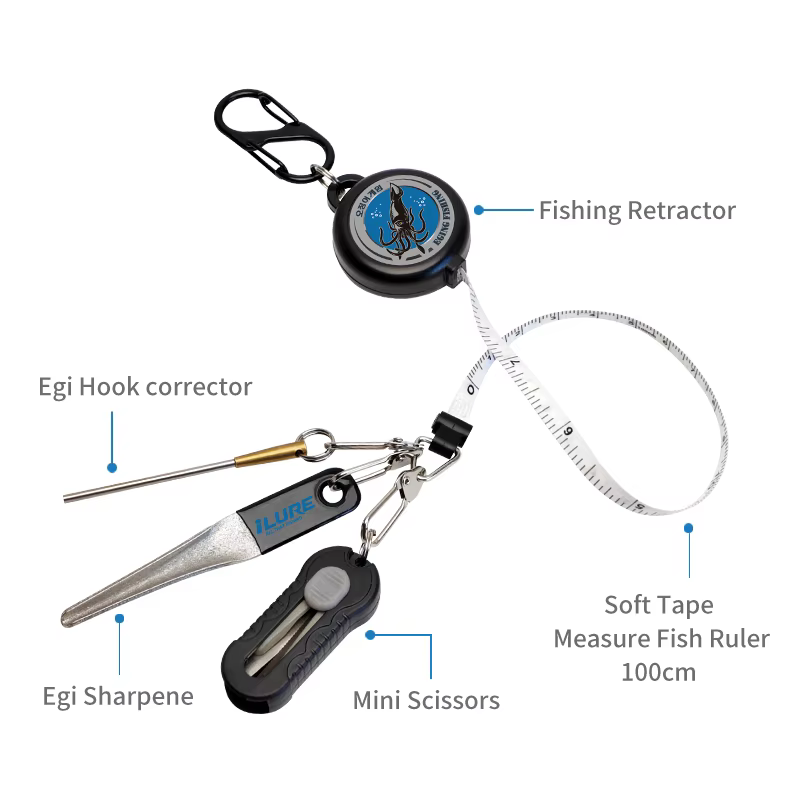Kit Pesca Accesorios: Afilador Anzuelos y Regla Telescópica - imagen 4