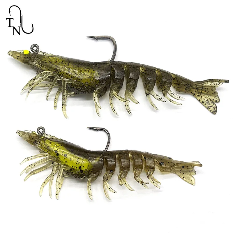 Señuelo swimbait de vinilo TN60 imitación camarón UV para lubina - imagen 2
