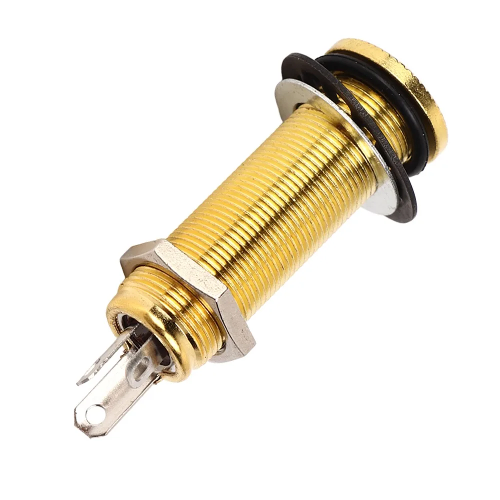 Conector roscado largo de latón para guitarra estéreo/mono - imagen 4